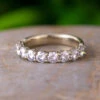 Custom Moissanite Wedding Band Styled In White Gold -Johan Jewelry Shop E 2971 Art Cropped 3