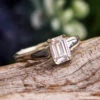 Meteorite Engagement Ring With Emerald Cut Moissanite 1 Meteorite Engagement Ring With Emerald Cut Moissanite -Johan Jewelry Shop E 3144 Art September Cropped 2