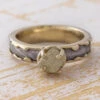 Rough Diamond Engagement Ring, Meteorite Ring With Wavy Design 2 Rough Diamond Engagement Ring, Meteorite Ring With Wavy Design -Johan Jewelry Shop E 3427 Art Cropped 6 8