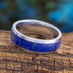 Men's Lapis Lazuli Ring In Titanium