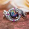 Opal Halo Engagement Ring With Diamond And Ruby Accents 2 Opal Halo Engagement Ring With Diamond And Ruby Accents -Johan Jewelry Shop E 3442 Art Cropped 5