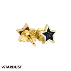 Stardust Stud Earrings In 10k Yellow Gold, Multiple Colors 19 Stardust Stud Earrings In 10k Yellow Gold, Multiple Colors -Johan Jewelry Shop E 3522 New 1