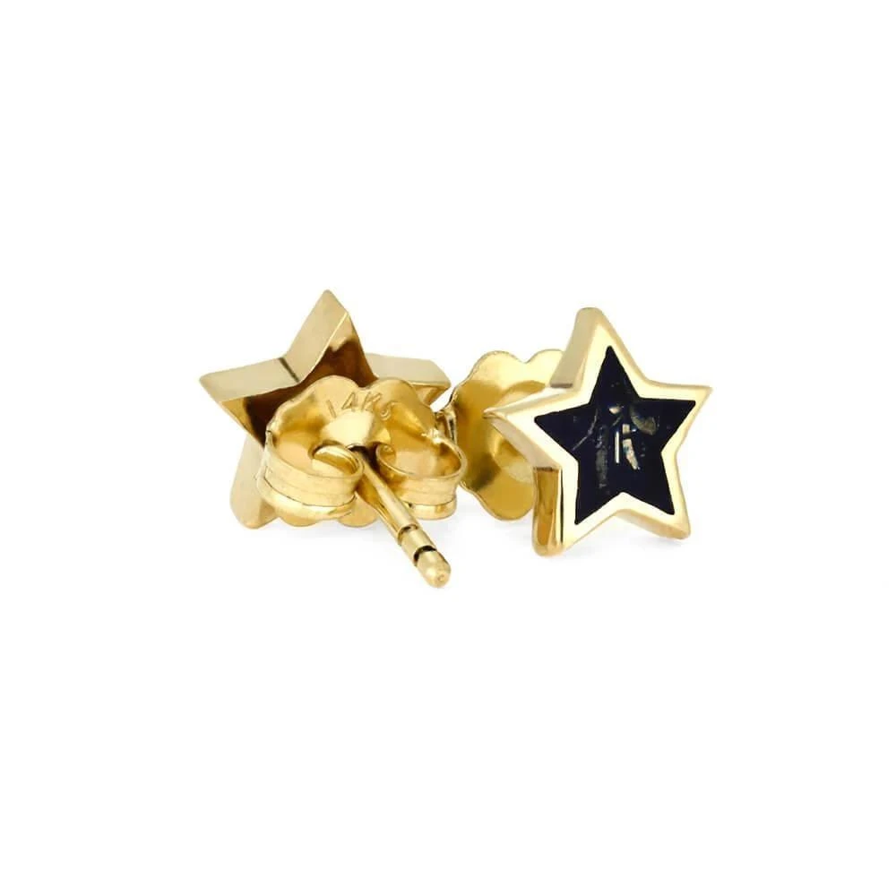 Stardust Stud Earrings In 10k Yellow Gold, Multiple Colors 4 Stardust Stud Earrings In 10k Yellow Gold, Multiple Colors - Image 2