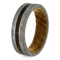 Whiskey Barrel Wood And Meteorite Men's Wedding Band 12 Whiskey Barrel Wood And Meteorite Men's Wedding Band -Johan Jewelry Shop E 3601 Weatherman 1.5