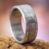 Wide Titanium Men's Wedding Band With Authentic Meteorite -Johan Jewelry Shop E 3631 Art July Cropped 3