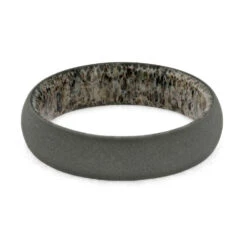 Deer Antler Men's Wedding Band In Sturdy Titanium -Johan Jewelry Shop E 3672 Teevan 4B