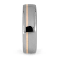 Ironwood Wedding Band With Gold Pinstripe -Johan Jewelry Shop E 3762 Gonzales 2