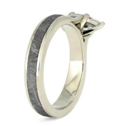 Marquise Engagement Ring In Polished Gold With Meteorite -Johan Jewelry Shop E 3827 Braun 3