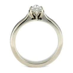 Marquise Engagement Ring In Polished Gold With Meteorite -Johan Jewelry Shop E 3827 Braun 4