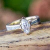 Marquise Engagement Ring In Polished Gold With Meteorite -Johan Jewelry Shop E 3827 WG Art Cropped 4