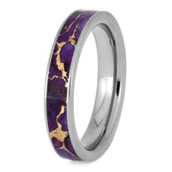 Lava Turquoise Ring, Purple Women's Wedding Band -Johan Jewelry Shop E 3895 Lava Turquoise 3