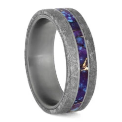 Lava Mosaic Turquoise Men's Ring With Meteorite Edges & Pinstripes -Johan Jewelry Shop E 3924 Lava Turquoise Mosaic 1
