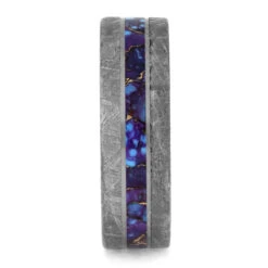 Lava Mosaic Turquoise Men's Ring With Meteorite Edges & Pinstripes -Johan Jewelry Shop E 3924 Lava Turquoise Mosaic 2