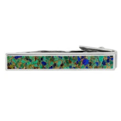 Unique Green Turquoise Tie Clip 9 Unique Green Turquoise Tie Clip -Johan Jewelry Shop E 3980 Tie Bar Desert Mosaic 3