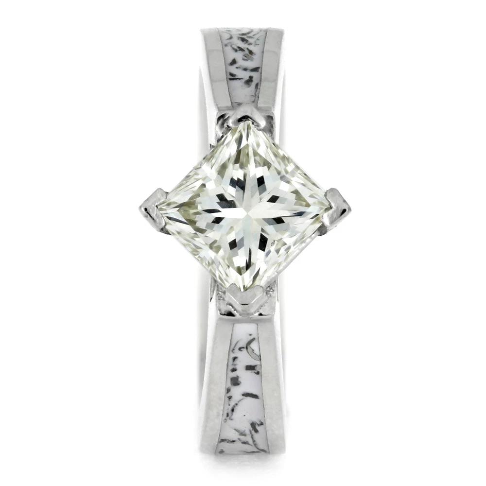 Platinum Solitaire Engagement Ring With Stardust 5 Platinum Solitaire Engagement Ring With Stardust - Image 3