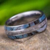 Titanium Ring With Cobaltium Mokume And Meteorite -Johan Jewelry Shop E 4035 Art 5 4