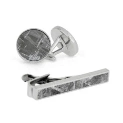 Star Struck Gift Set - Meteorite Cuff Links & Tie Clip Bundle 15 Star Struck Gift Set - Meteorite Cuff Links & Tie Clip Bundle -Johan Jewelry Shop E 4036 Gift Set
