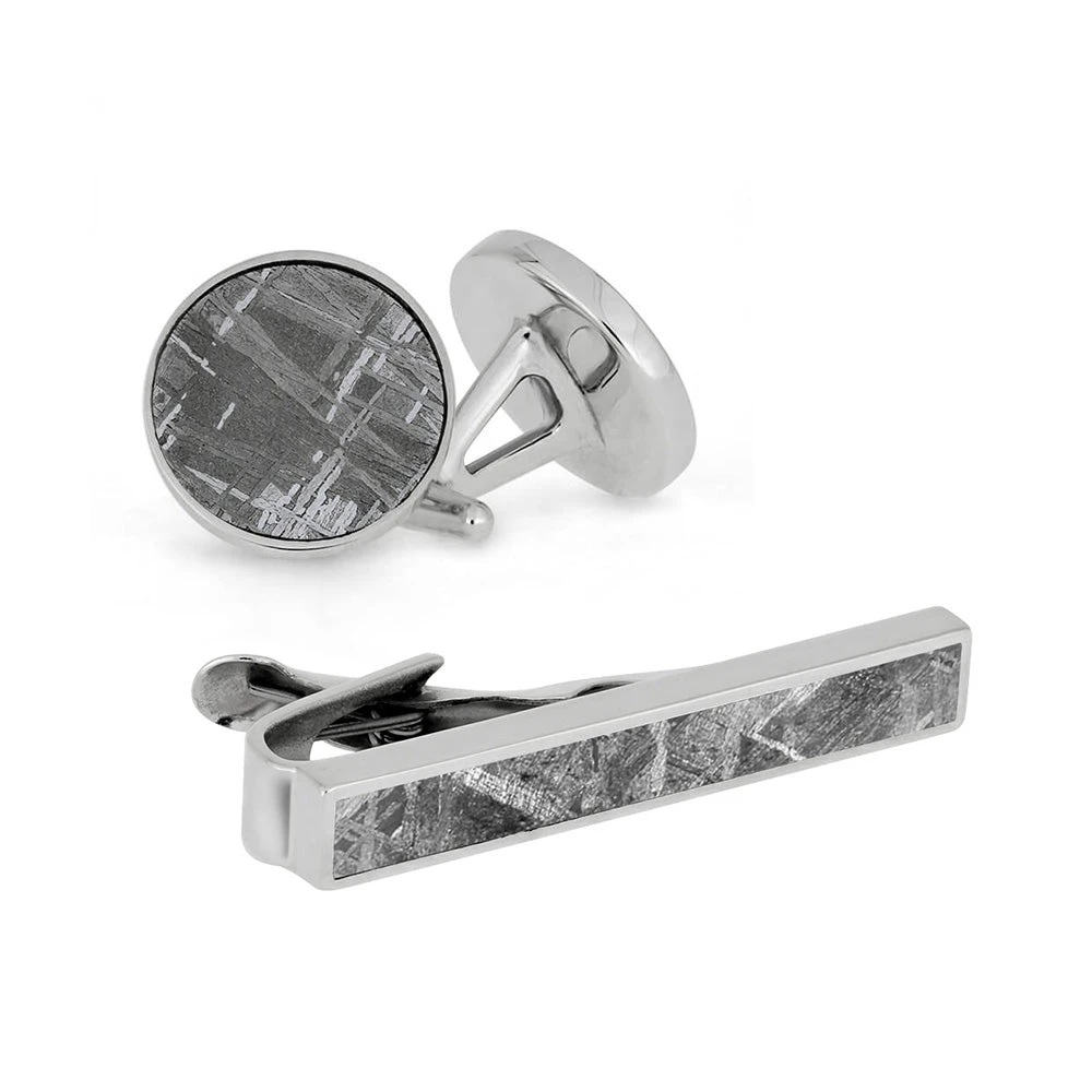 Star Struck Gift Set - Meteorite Cuff Links & Tie Clip Bundle 6 Star Struck Gift Set - Meteorite Cuff Links & Tie Clip Bundle - Image 4