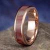Petrified Wood Wedding Band In Solid Gold -Johan Jewelry Shop E 4083 Art Cropped 2