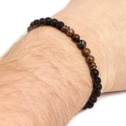 Penton Dinosaur Bone & Lava Bead Bracelet 13 Penton Dinosaur Bone & Lava Bead Bracelet -Johan Jewelry Shop E 4163 Penton White 4