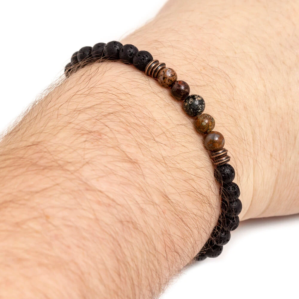 Penton Dinosaur Bone & Lava Bead Bracelet 5 Penton Dinosaur Bone & Lava Bead Bracelet - Image 3