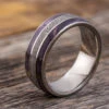 Purple Wood & Meteorite Men's Wedding Band 2 Purple Wood & Meteorite Men's Wedding Band -Johan Jewelry Shop E 4242 Art Cropped 2