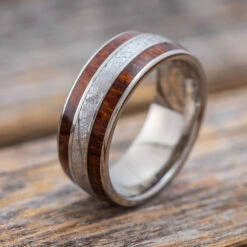 Ironwood And Meteorite Men's Wedding Band 15 Ironwood And Meteorite Men's Wedding Band -Johan Jewelry Shop E 4246 Art Cropped 1