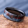 Red & Black Men's Wedding Band 2 Red & Black Men's Wedding Band -Johan Jewelry Shop E 4301 Art Cropped 2