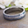 Blue Wedding Band With Gibeon Meteorite And Mokume -Johan Jewelry Shop E 4358 Art Cropped 3