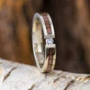 Diamond Engagement Ring With Walnut Wood Inlays -Johan Jewelry Shop E 4364 Art Cropped 3