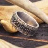Celtic Knot Wedding Band With Deer Antler