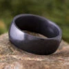 Elysium Ring With Rounded Profile, Black Ring With Polished Or Matte Finish -Johan Jewelry Shop E ELY E8D Art Cropped 8