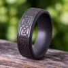 Elysium Ring With Celtic Knot Engraving, Black Ring 2 Elysium Ring With Celtic Knot Engraving, Black Ring -Johan Jewelry Shop E ELY E8FRLASER Art Cropped 2
