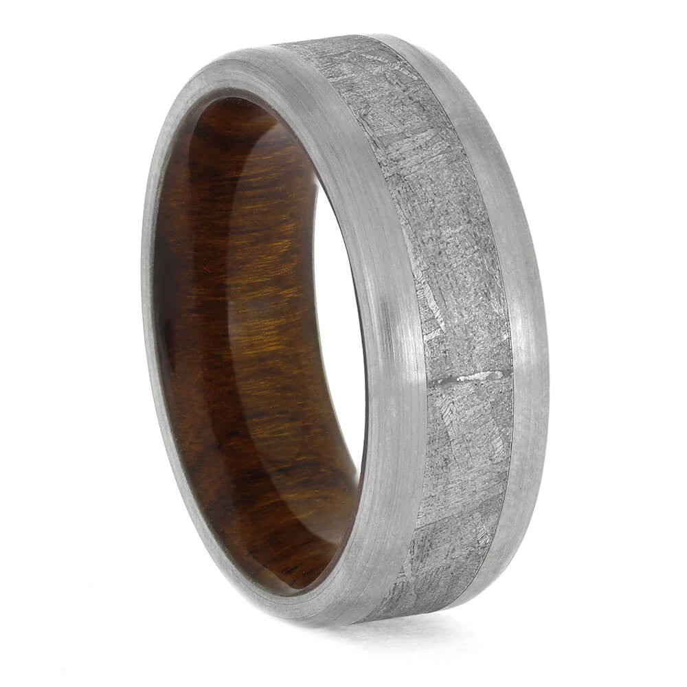 Wood-Sleeved Ring With Meteorite And Titanium Edges 4 Wood-Sleeved Ring With Meteorite And Titanium Edges - Image 2