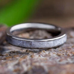 Genuine Meteorite Women's Wedding Band -Johan Jewelry Shop E SIG3014 Art 5