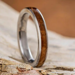 Whiskey Barrel Oak Women's Wedding Band -Johan Jewelry Shop E SIG3023 Art 2