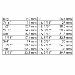 High Quality, Titanium Ear Gauges, Metal Plugs Sizes 00g And Larger -Johan Jewelry Shop Gauge Size Chart 3