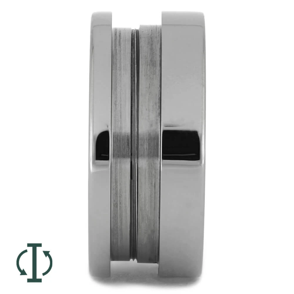 Modular Ring Core A, 8MM Titanium Ring With Asymetrical Design 4 Modular Ring Core A, 8MM Titanium Ring With Asymetrical Design - Image 2