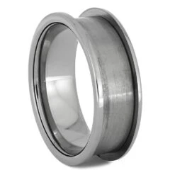 Modular Ring Core C, 8MM Titanium Ring With 1MM Edges