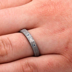 Meteorite Ring With Opal And Aquamarine Gemstones 10 Meteorite Ring With Opal And Aquamarine Gemstones -Johan Jewelry Shop MG 9583