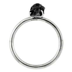 Meteorite Stone & Sterling Silver Ring -Johan Jewelry Shop NC100 3E