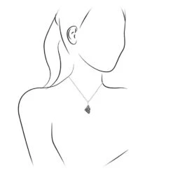 Raw Meteorite Necklace Set In Silver -Johan Jewelry Shop NC107 1