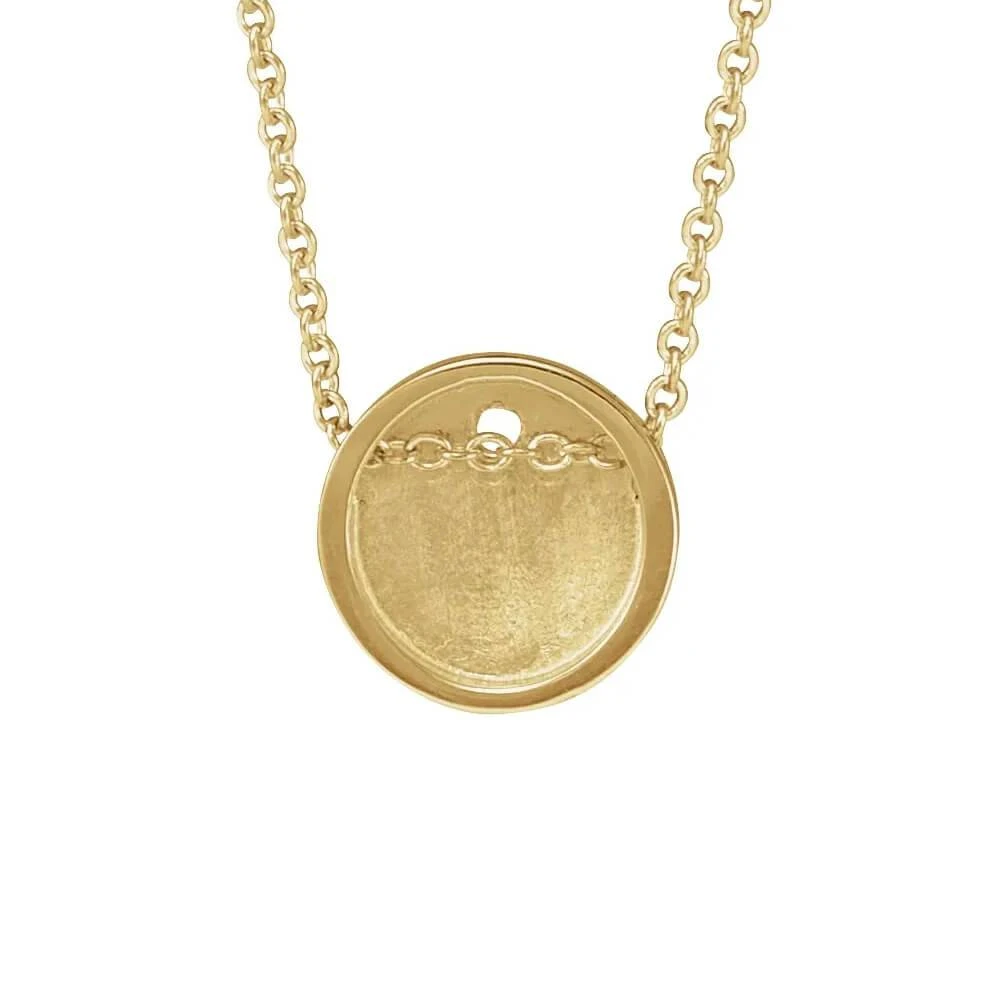 Circle Slide Necklace With Natural Emerald 8 Circle Slide Necklace With Natural Emerald - Image 6