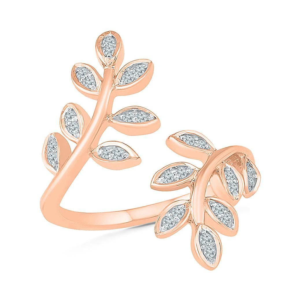 Diamond Vine Statement Ring, Nature Ring 4 Diamond Vine Statement Ring, Nature Ring - Image 2