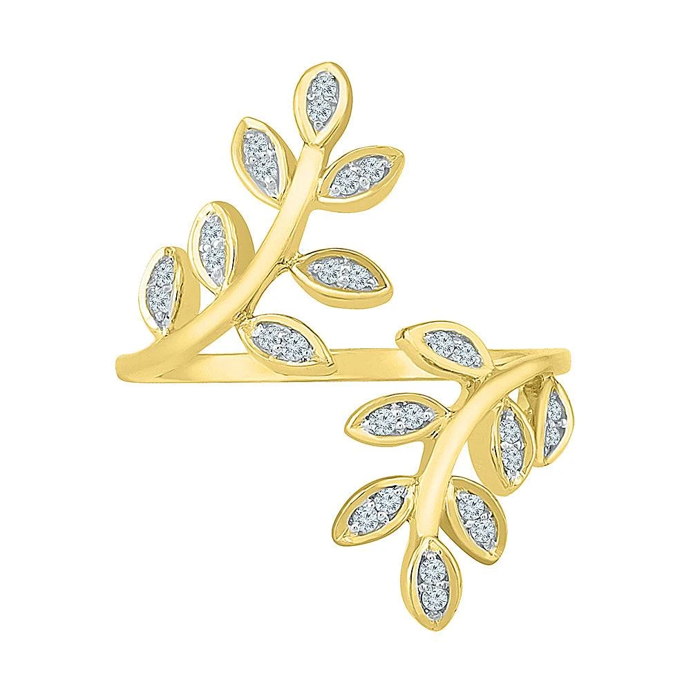Diamond Vine Statement Ring, Nature Ring 6 Diamond Vine Statement Ring, Nature Ring - Image 4