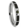 Tourmaline Wedding Band With Limestone, Petrified Wood -Johan Jewelry Shop RS10154E