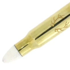 Bullet Casing Pendant, White Antler Inside A Brass Casing, Hunting Necklace