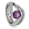Alexandrite Engagement Ring With Matching Wedding Band