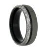 Ebony & Meteorite Men's Wedding Band -Johan Jewelry Shop RS10533