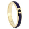Gold Wedding Band With Lapis & Sapphire 1 Gold Wedding Band With Lapis & Sapphire -Johan Jewelry Shop RS10740E